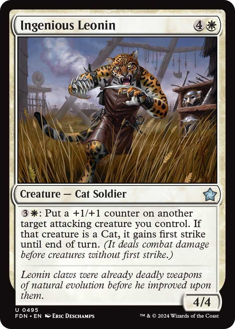 Image for Ingenious Leonin (495) (FDN) - Magic: The Gathering