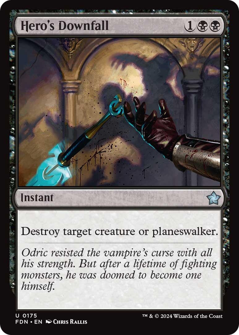Image for Hero's Downfall (175) (FDN) - Magic: The Gathering