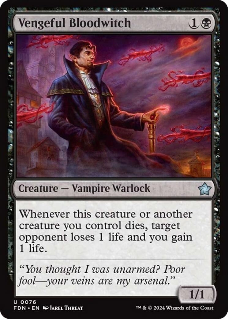 Image for Vengeful Bloodwitch (76) (FDN) - Magic: The Gathering
