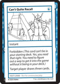 Image for Can't Quite Recall (MB2PC) - Magic: The Gathering
