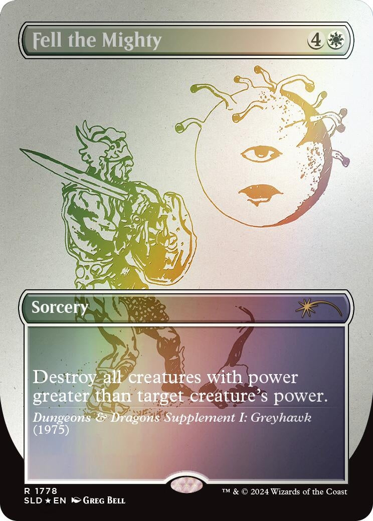 Image for Fell the Mighty (1778) (Rainbow Foil) (1778) (SLD) - Magic: The Gathering