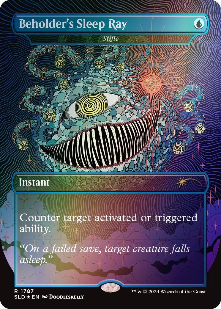 Image for Beholder's Sleep Ray - Stifle (Rainbow Foil) (1787) (SLD) - Magic: The Gathering