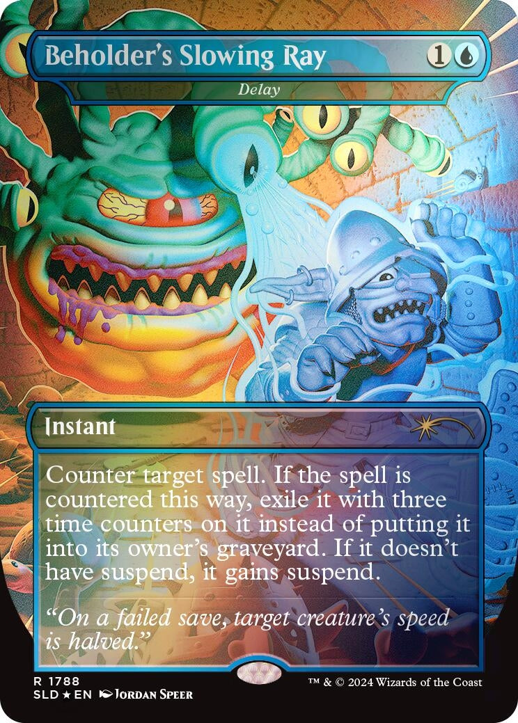Image for Beholder's Slowing Ray - Delay (Rainbow Foil) (1788) (SLD) - Magic: The Gathering