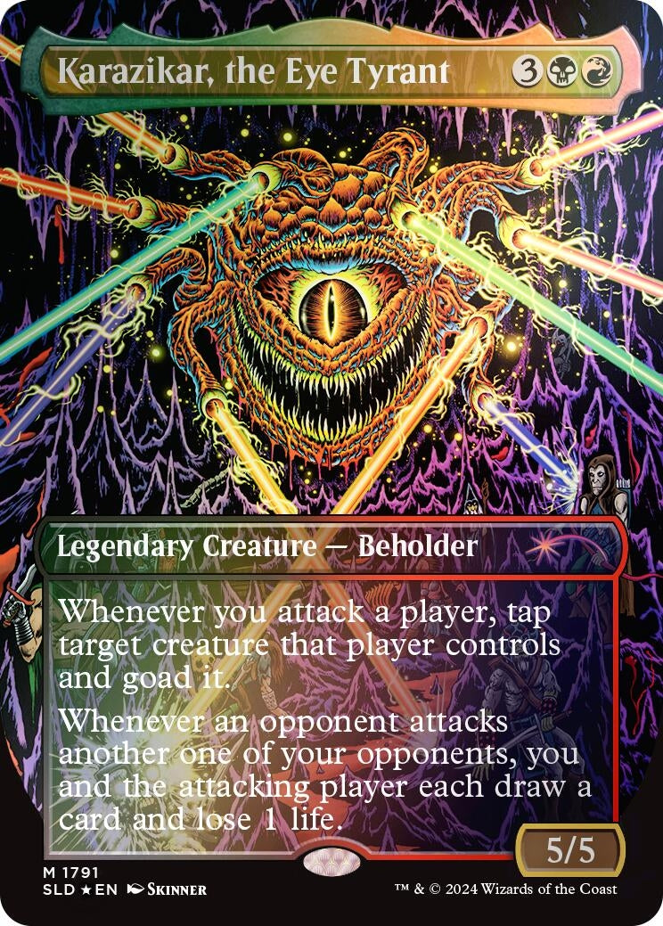 Image for Karazikar, the Eye Tyrant (Rainbow Foil) (1791) (SLD) - Magic: The Gathering