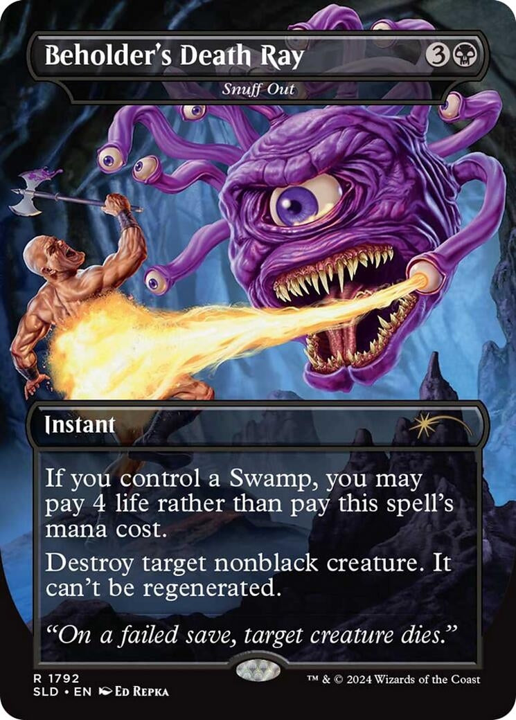 Image for Beholder's Death Ray - Snuff Out (1792) (SLD) - Magic: The Gathering