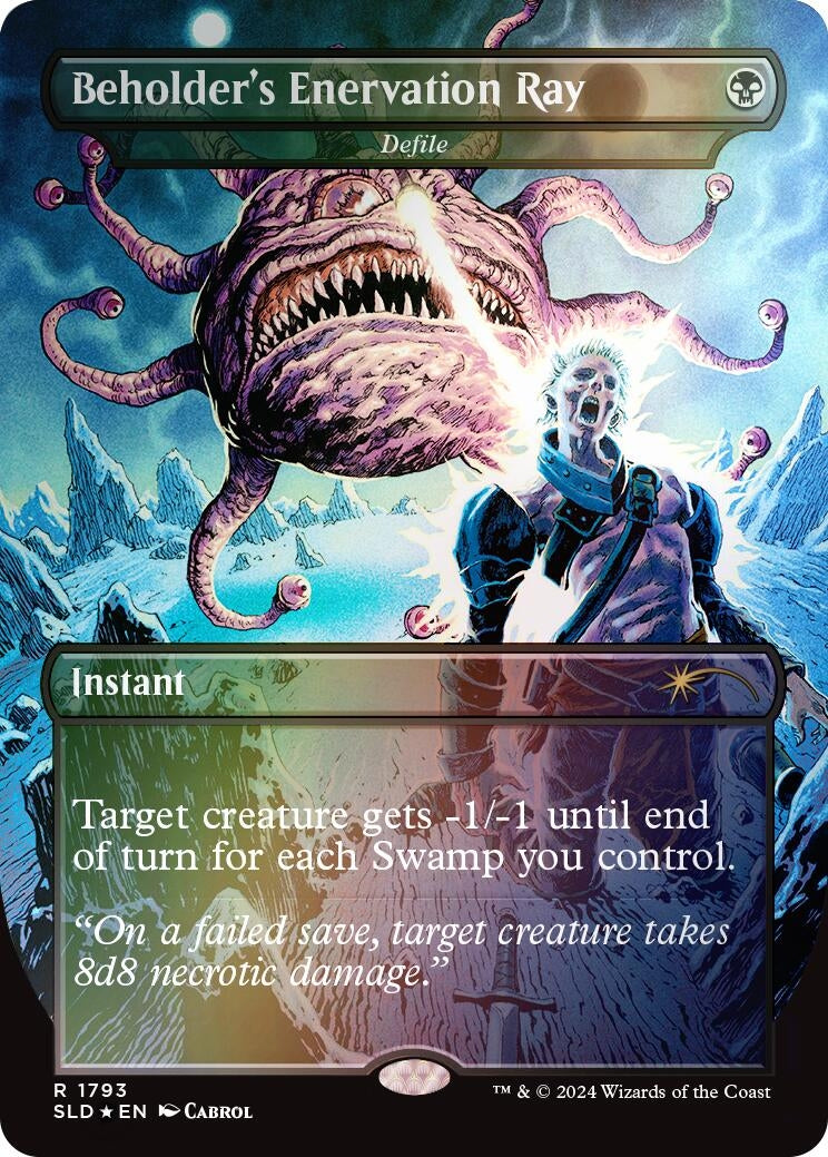 Image for Beholder's Enervation Ray - Defile (Rainbow Foil) (1793) (SLD) - Magic: The Gathering