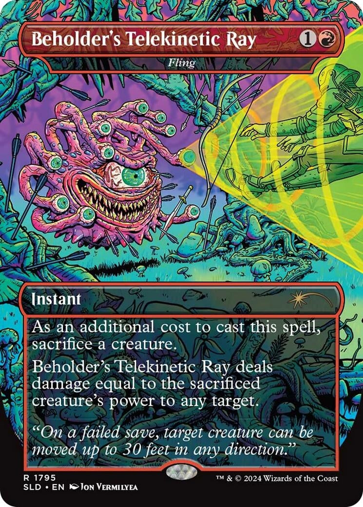 Image for Beholder's Telekinetic Ray - Fling (1795) (SLD) - Magic: The Gathering