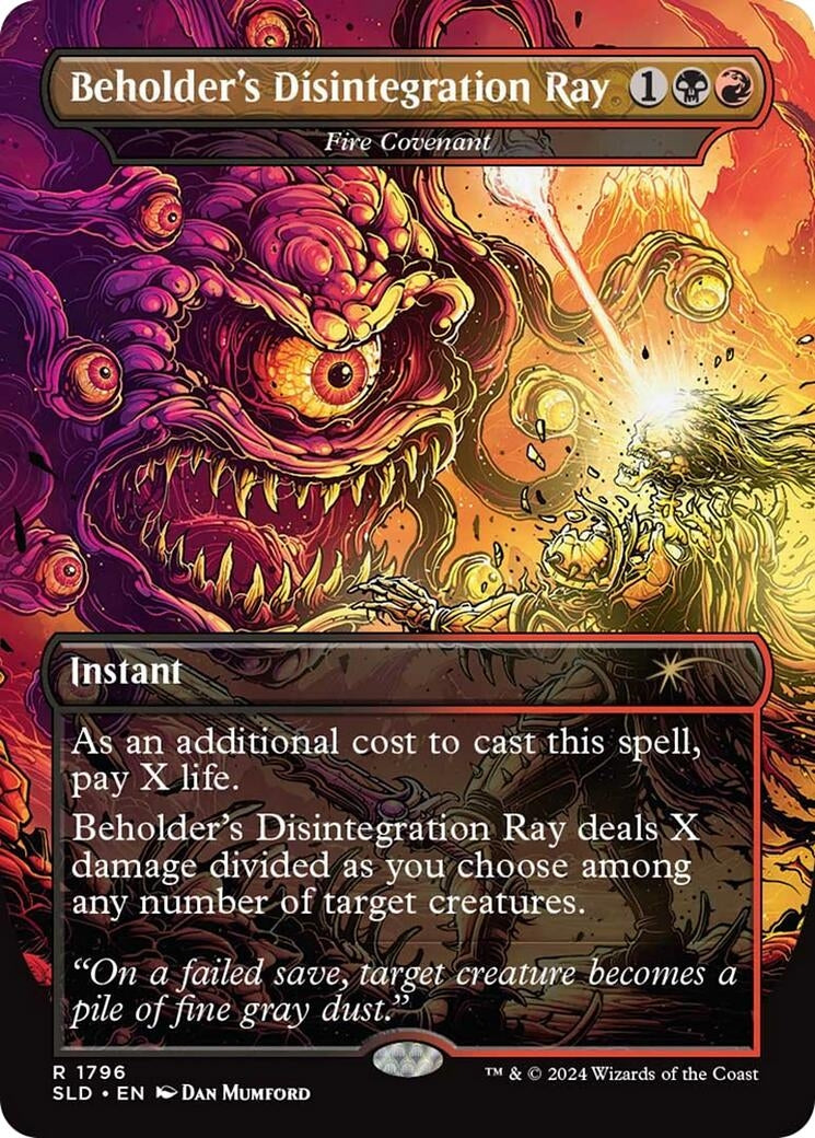 Image for Beholder's Disintegration Ray - Fire Covenant (1796) (SLD) - Magic: The Gathering