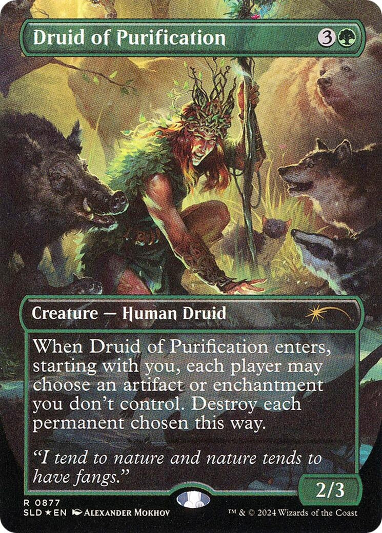 Image for Druid of Purification (Rainbow Foil) (877) (SLD) - Magic: The Gathering
