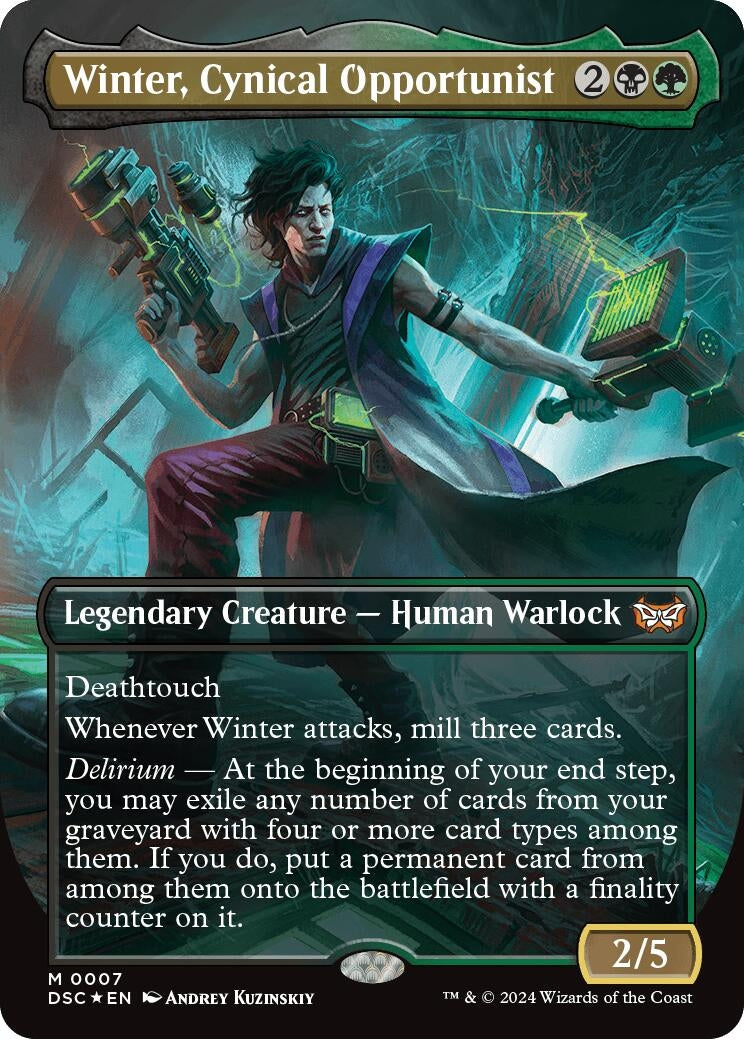 Image for Winter, Cynical Opportunist (Borderless) (7) (DSC) - Magic: The Gathering