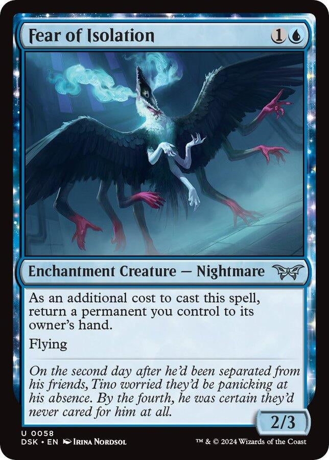 Image for Fear of Isolation (58) (DSK) - Magic: The Gathering