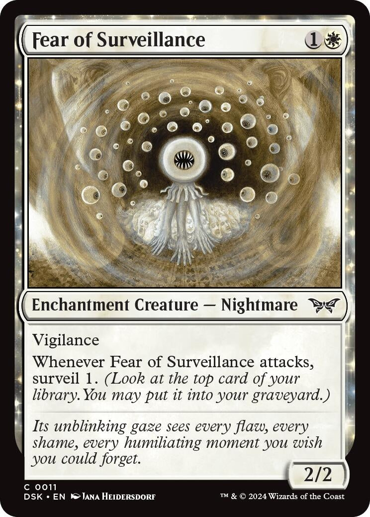 Image for Fear of Surveillance (11) (DSK) - Magic: The Gathering