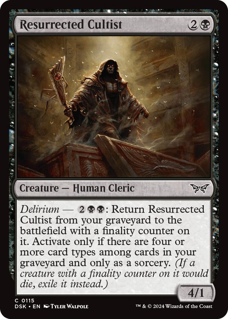 Image for Resurrected Cultist (115) (DSK) - Magic: The Gathering