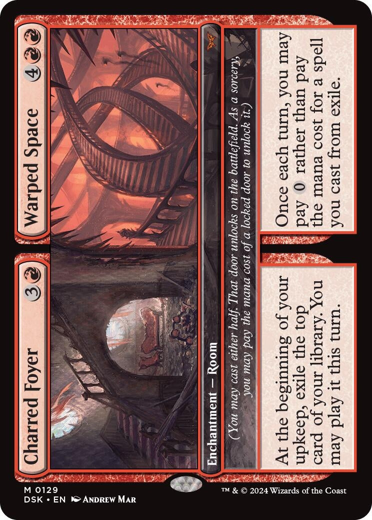 Image for Charred Foyer // Warped Space (129) (DSK) - Magic: The Gathering