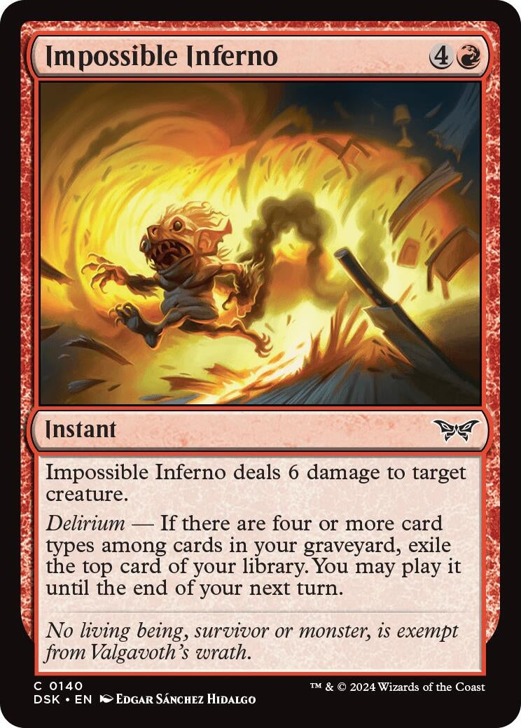 Image for Impossible Inferno (140) (DSK) - Magic: The Gathering