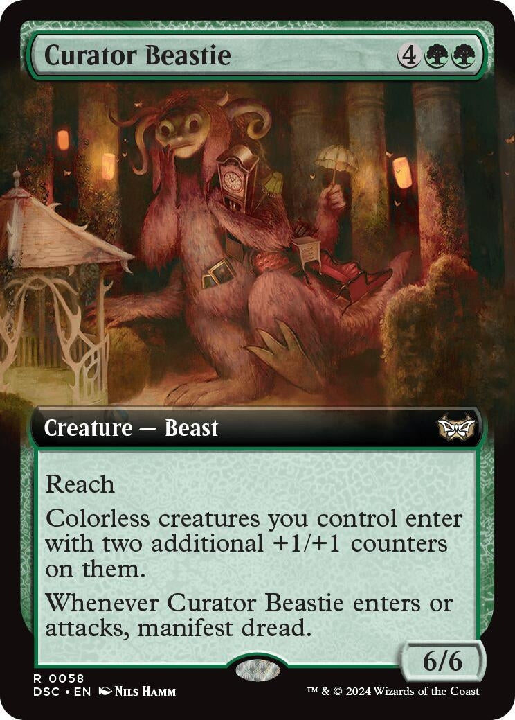 Image for Curator Beastie (Extended Art) (58) (DSC) - Magic: The Gathering