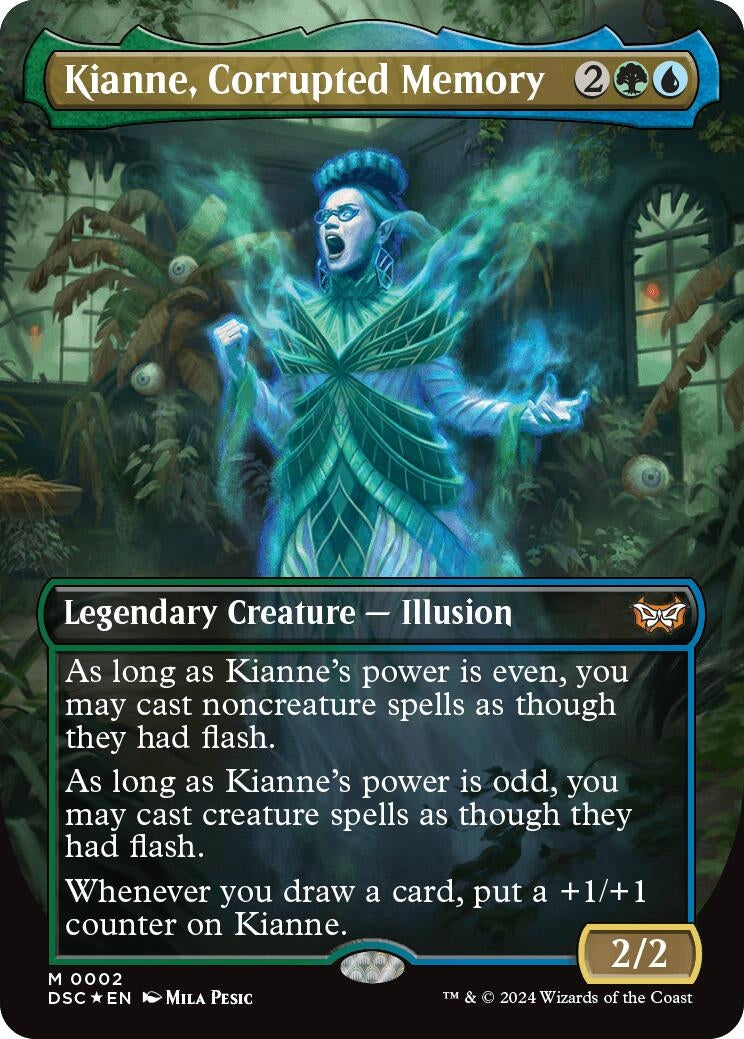 Image for Kianne, Corrupted Memory (Borderless) (2) (DSC) - Magic: The Gathering