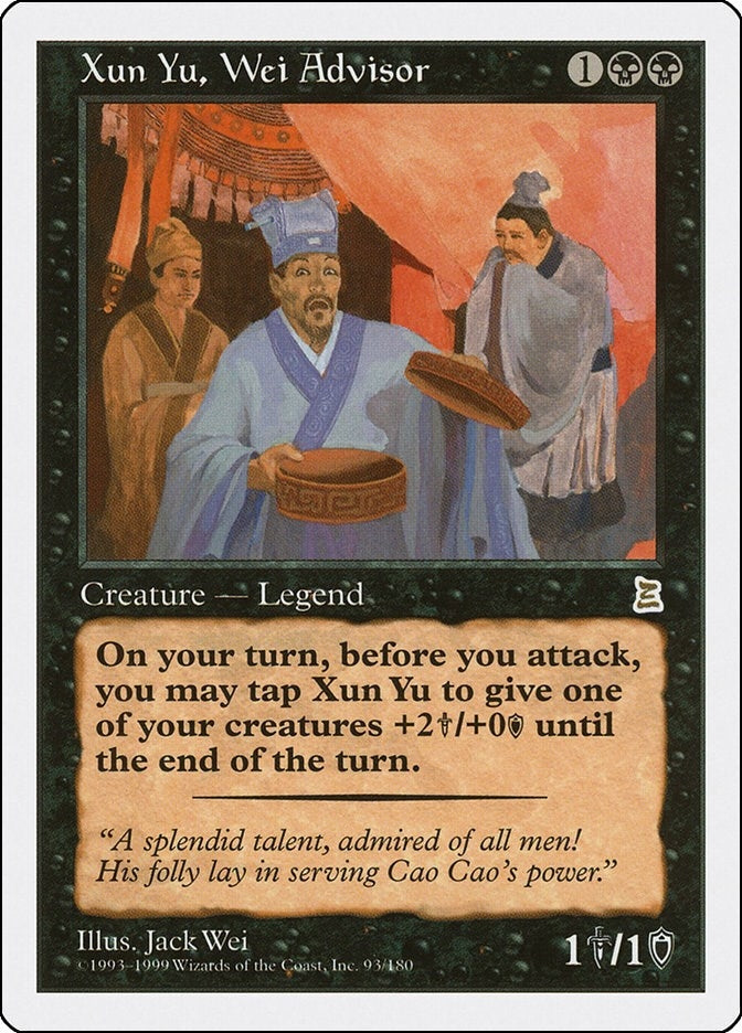 Image for Xun Yu, Wei Advisor (93) (PTK) - Magic: The Gathering