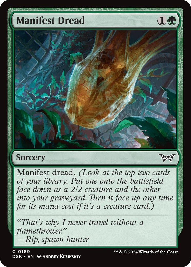 Image for Manifest Dread (189) (DSK) - Magic: The Gathering