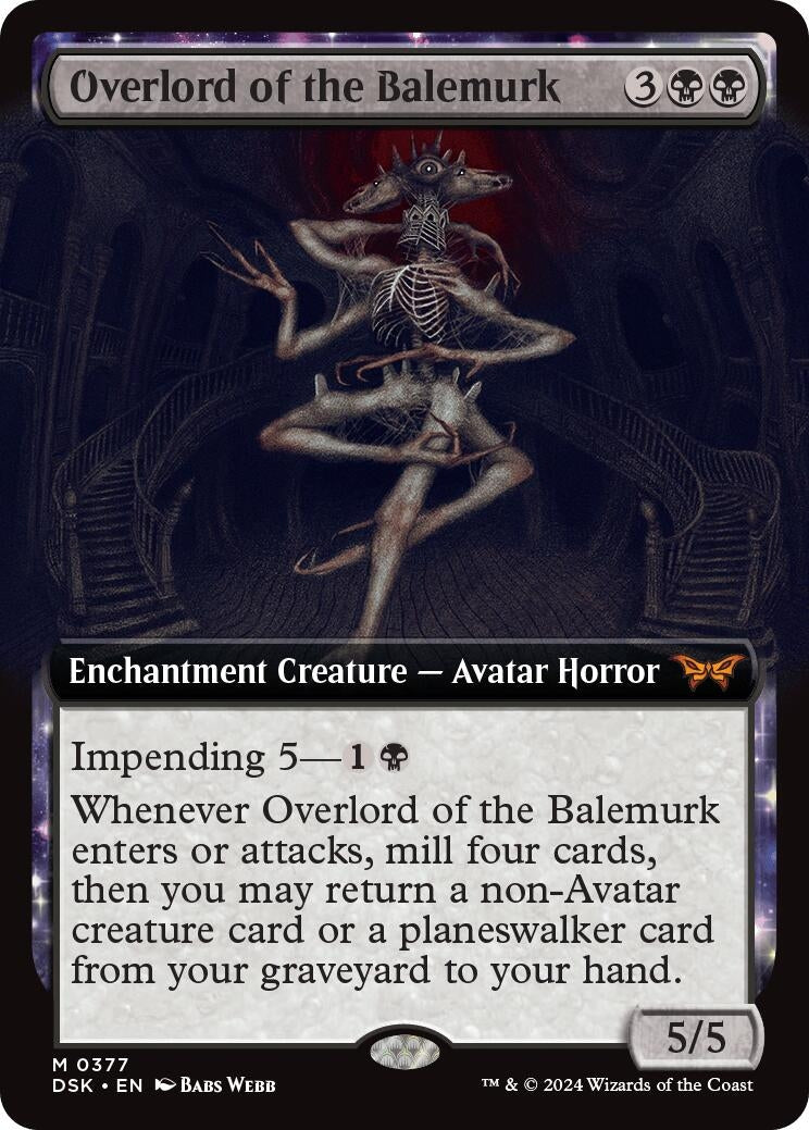 Image for Overlord of the Balemurk (Extended Art) (377) (DSK) - Magic: The Gathering