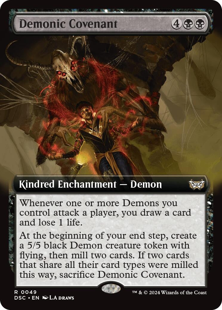 Image for Demonic Covenant (Extended Art) (49) (DSC) - Magic: The Gathering