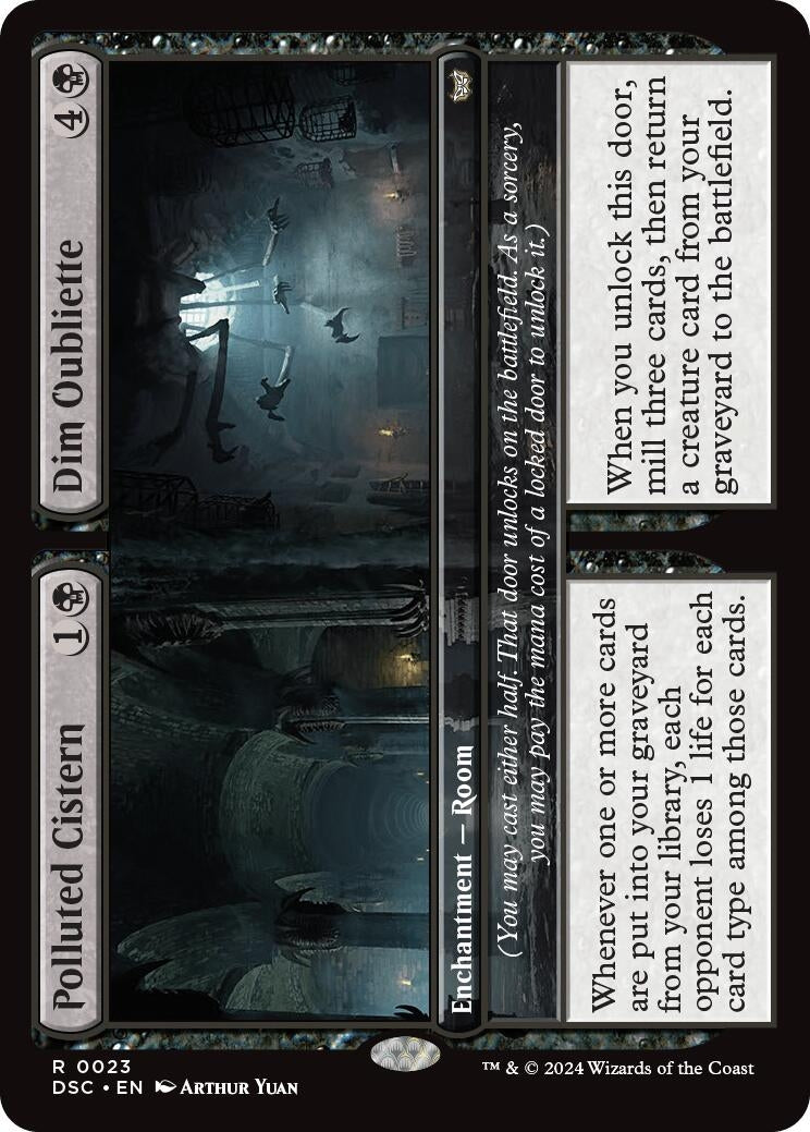 Image for Polluted Cistern // Dim Oubliette (23) (DSC) - Magic: The Gathering
