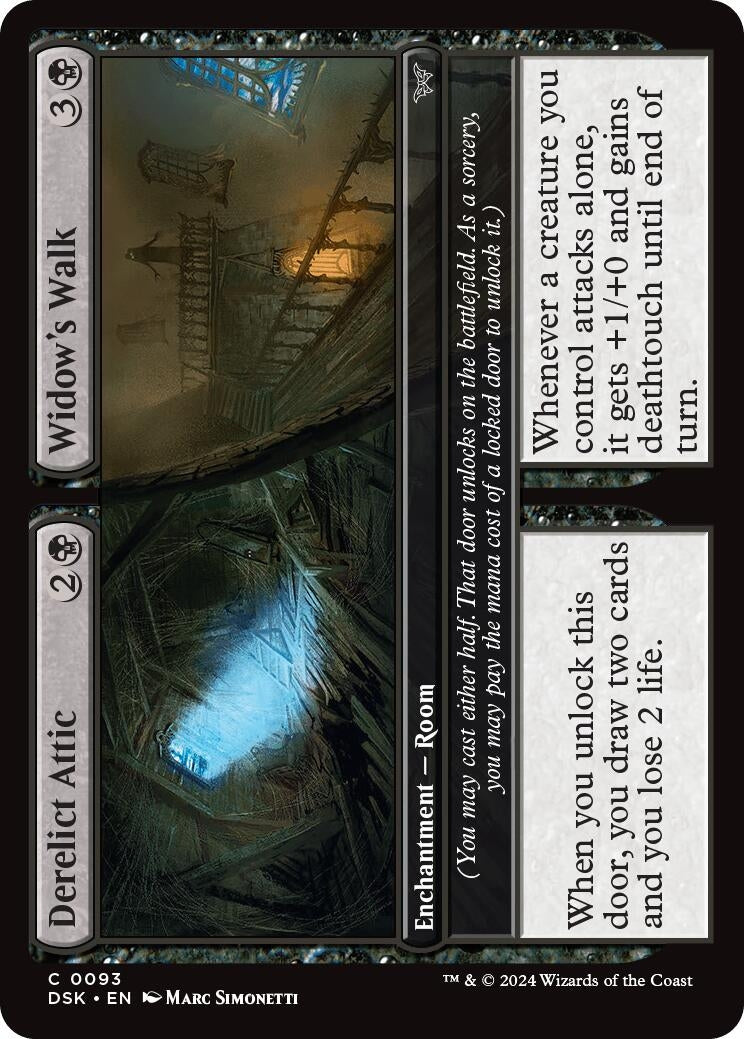 Image for Derelict Attic // Widow's Walk (93) (DSK) - Magic: The Gathering