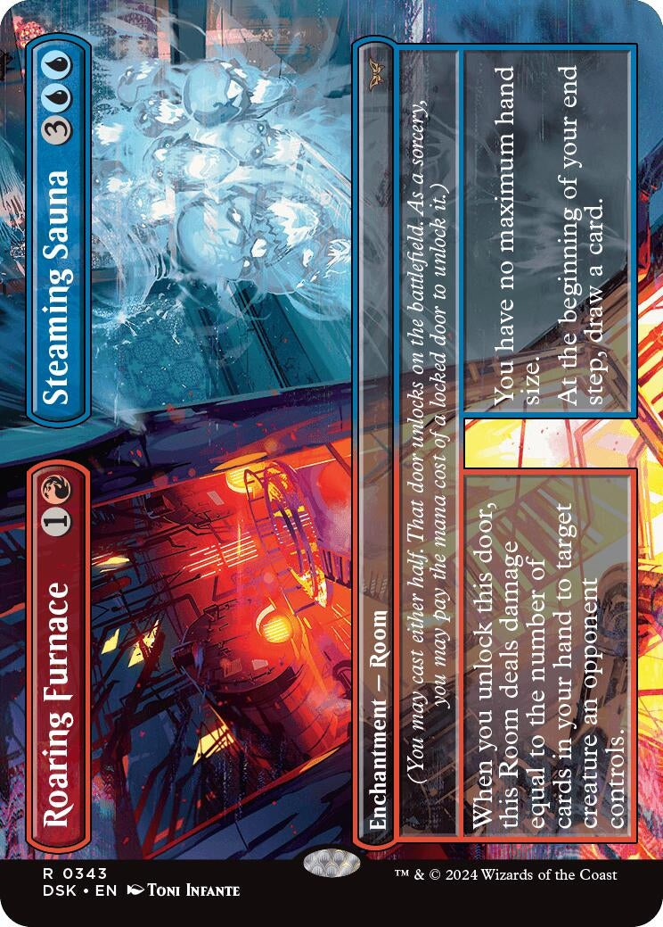 Image for Roaring Furnace // Steaming Sauna (Borderless) (343) (DSK) - Magic: The Gathering