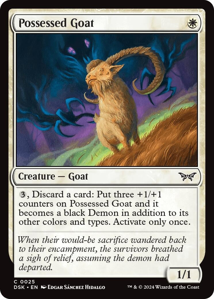 Image for Possessed Goat (25) (DSK) - Magic: The Gathering