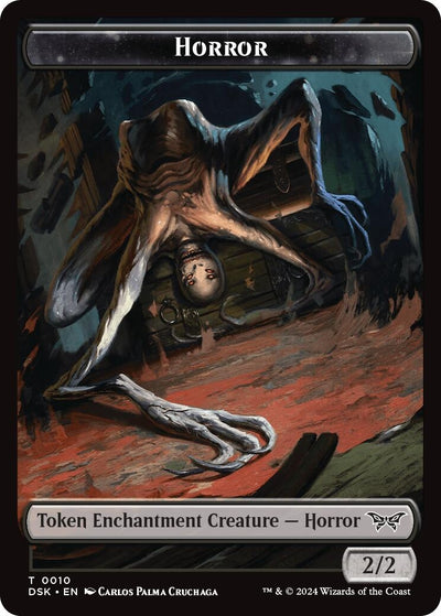 Horror // Glimmer Double-Sided Token (10 // 4) (DSK)