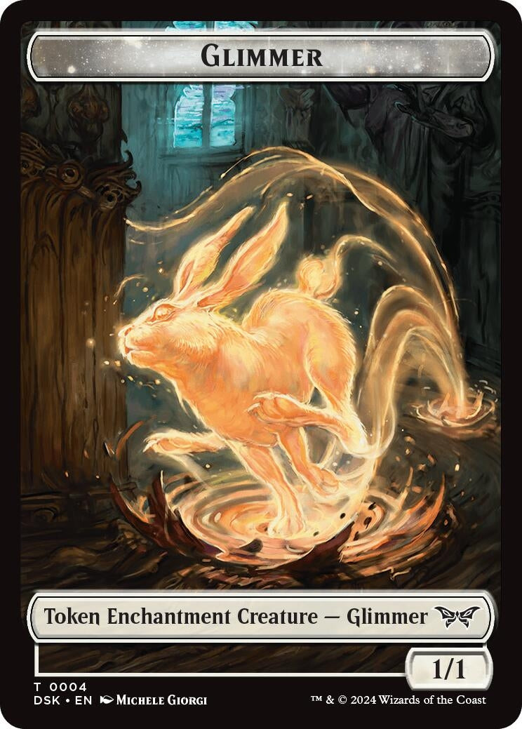 Image for Glimmer Token (4) (DSK) - Magic: The Gathering
