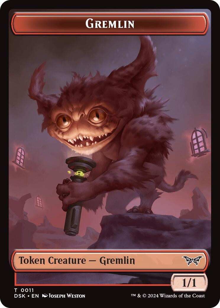 Image for Gremlin // Manifest Double-Sided Token (11 // 18) (DSK) - Magic: The Gathering