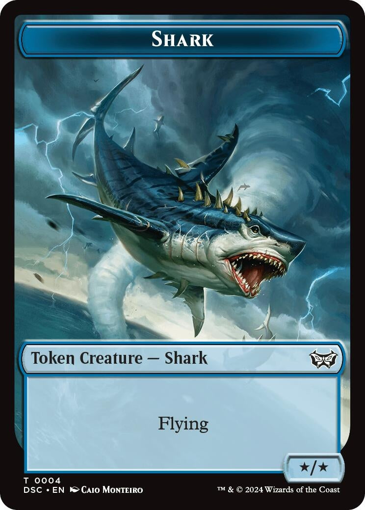 Image for Shark // Copy Double-Sided Token (4 // 1) (DSC) - Magic: The Gathering