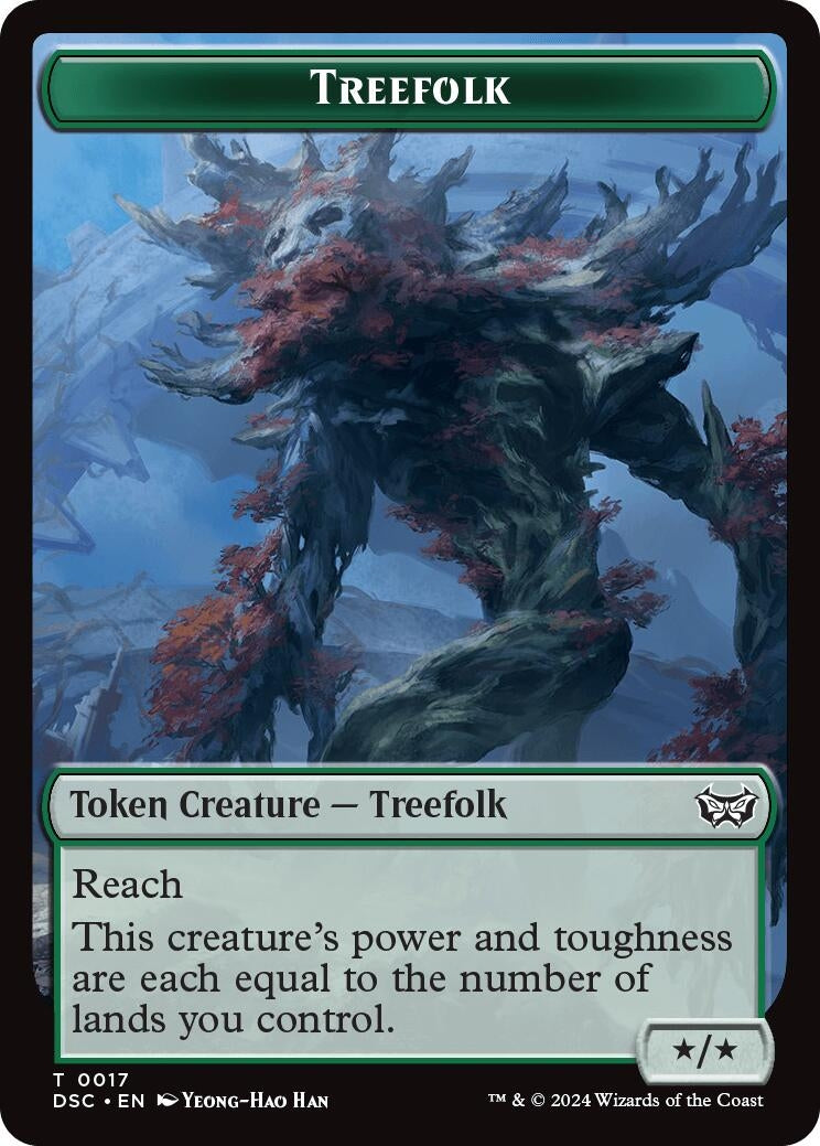 Image for Treefolk // Spider Double-Sided Token (17 // 16) (DSC) - Magic: The Gathering