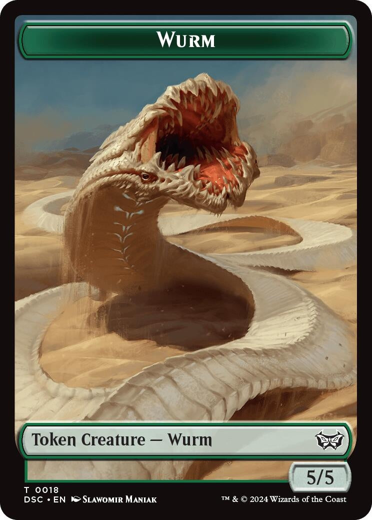 Image for Wurm (0018) // Fractal Double-Sided Token (18 // 20) (DSC) - Magic: The Gathering