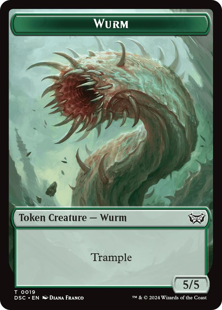 Image for Wurm (0019) // Insect (0010) Double-Sided Token (19 // 10) (DSC) - Magic: The Gathering