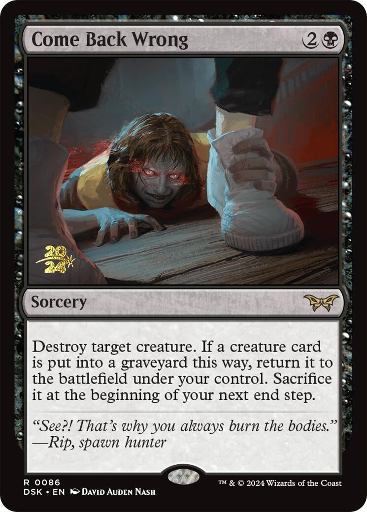 Image for Come Back Wrong (0086) (86) (PRE) - Magic: The Gathering