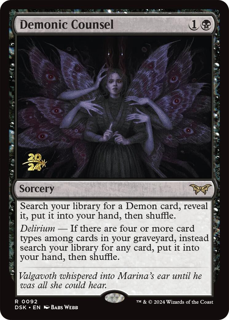 Image for Demonic Counsel (92) (PRE) - Magic: The Gathering