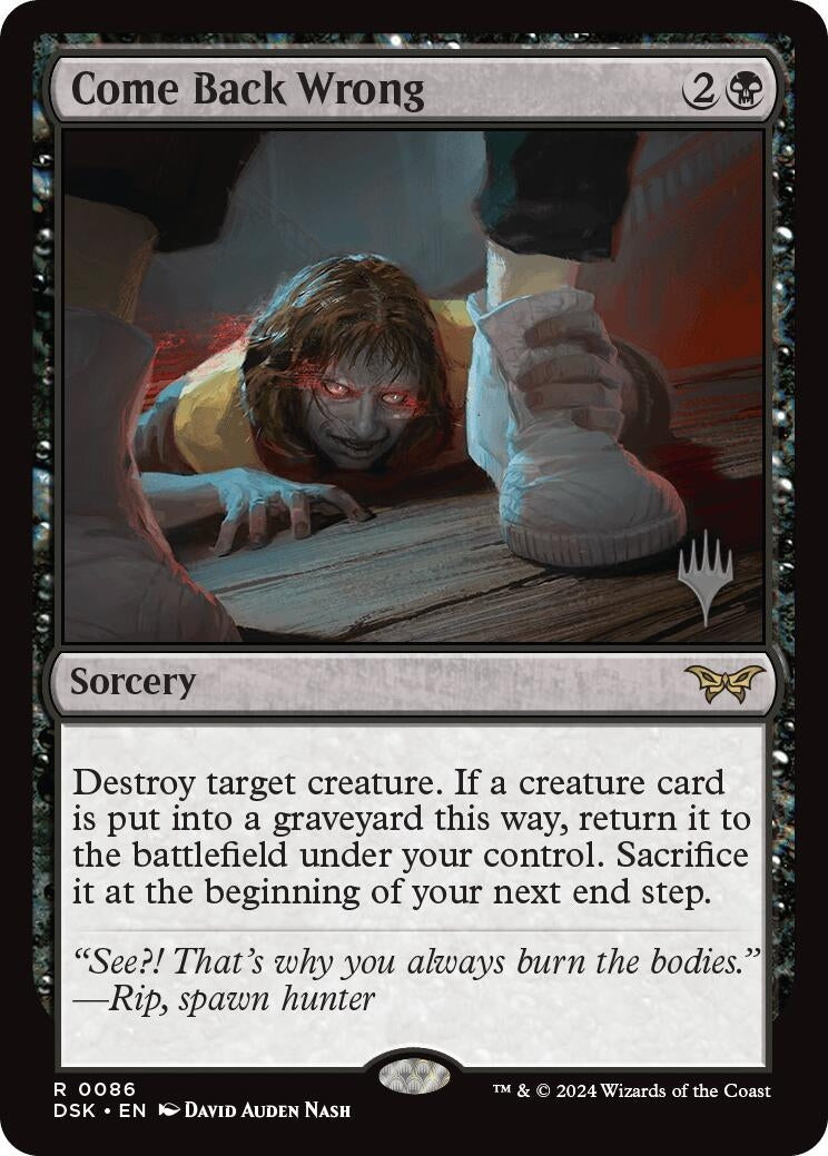 Image for Come Back Wrong (0086) (86) (PPDSK) - Magic: The Gathering