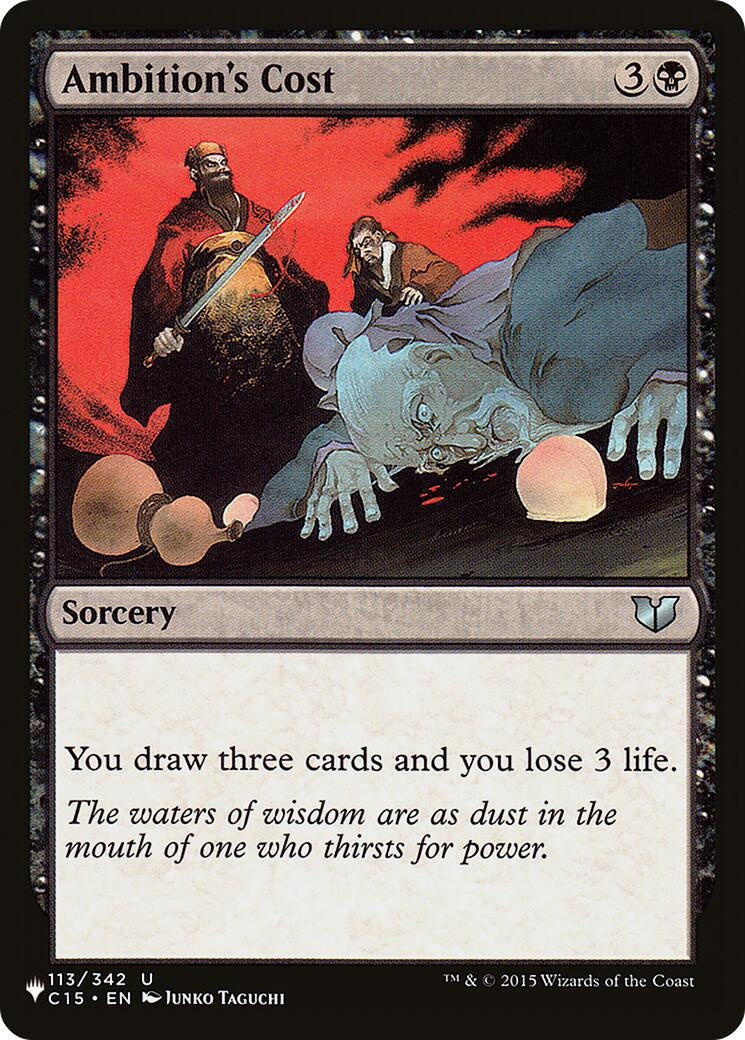 Ambition's Cost (113/342) (LIST)