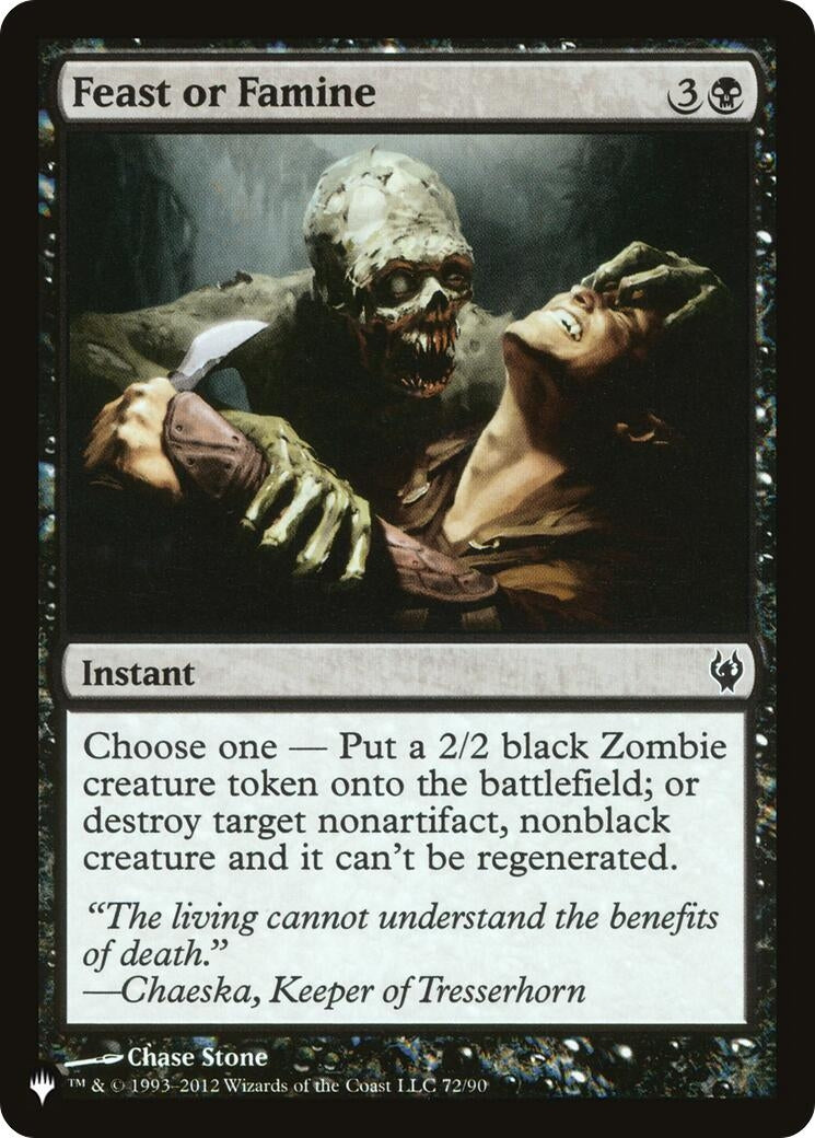 Feast or Famine (72/90) (LIST)