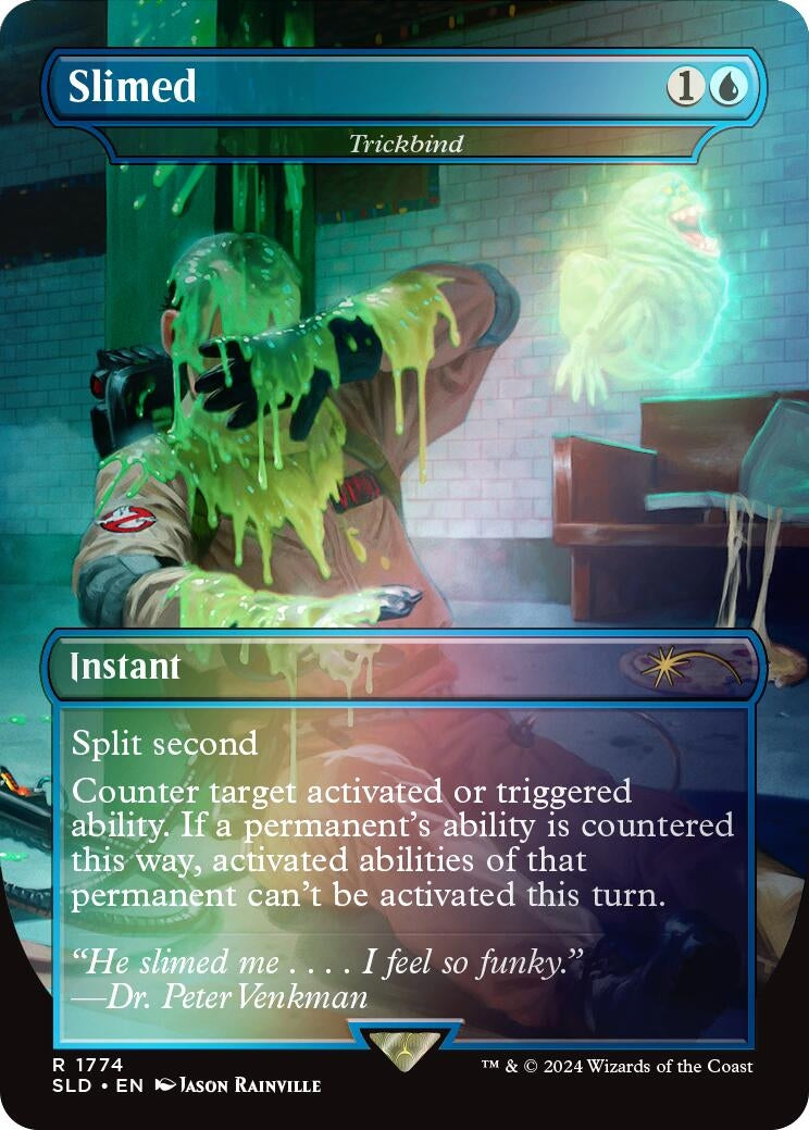 Image for Slimed - Trickbind (Rainbow Foil) (1774) (SLD) - Magic: The Gathering