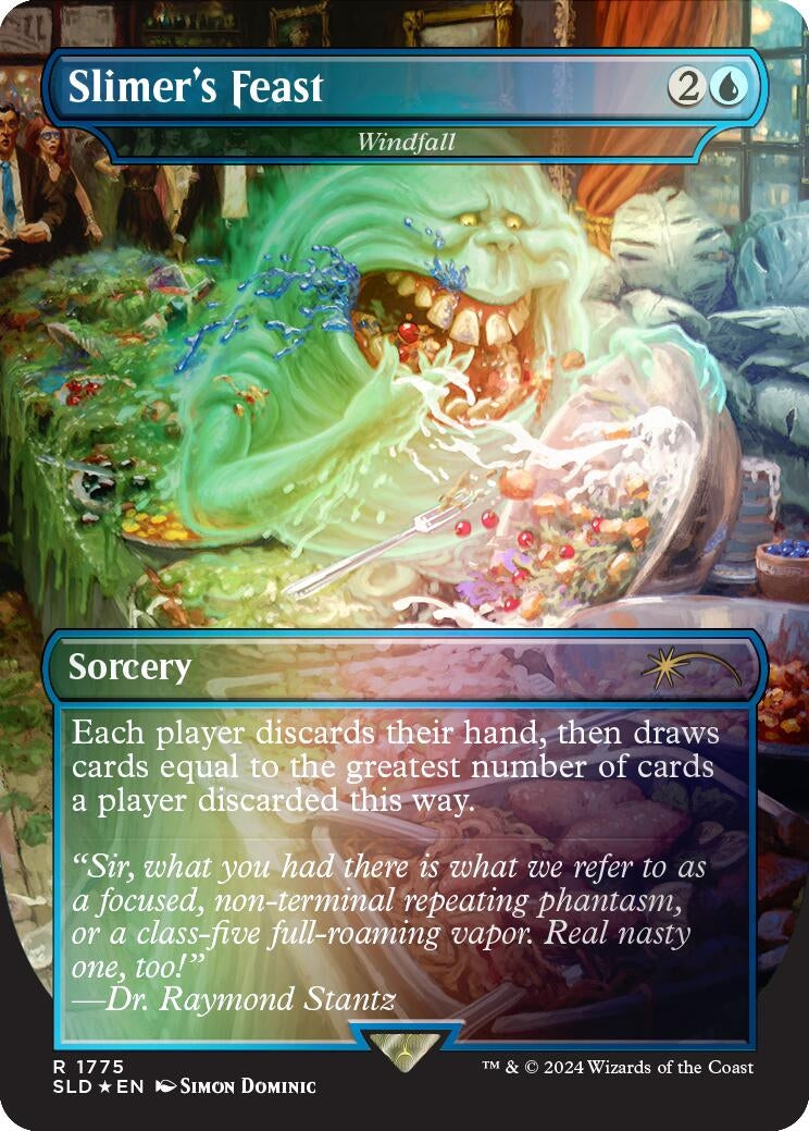 Image for Slimer's Feast - Windfall (Rainbow Foil) (1775) (SLD) - Magic: The Gathering