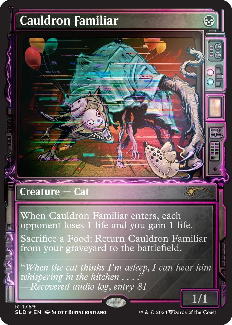Image for Cauldron Familiar (Rainbow Foil) (1759) (SLD) - Magic: The Gathering