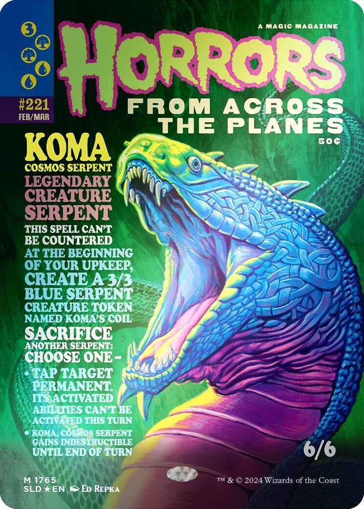 Image for Koma, Cosmos Serpent (Rainbow Foil) (1765) (SLD) - Magic: The Gathering