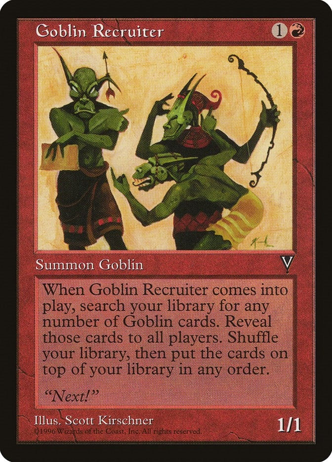 Image for Goblin Recruiter (VIS) - Magic: The Gathering