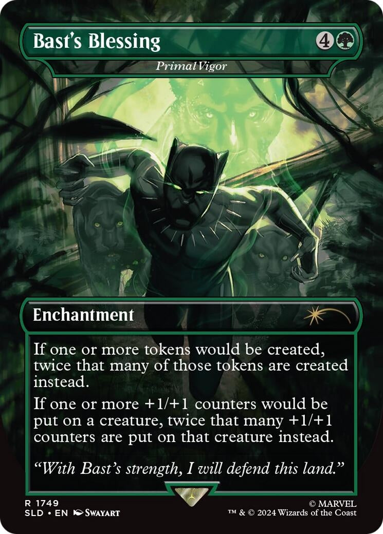 Image for Bast's Blessing - Primal Vigor (Rainbow Foil) (1749) (SLD) - Magic: The Gathering