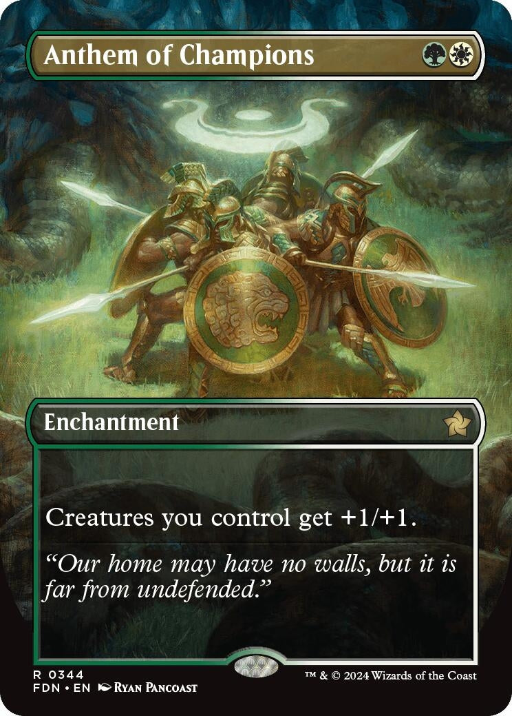 Image for Anthem of Champions (Borderless) (344) (FDN) - Magic: The Gathering