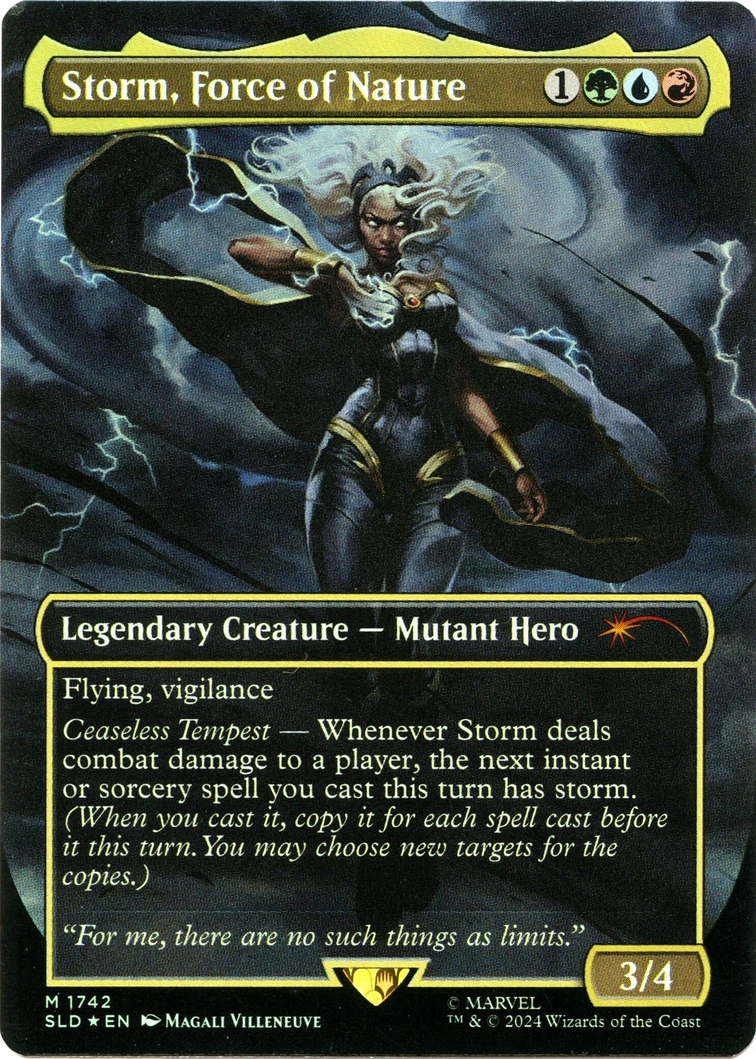 Image for Storm, Force of Nature (Rainbow Foil) (1742) (SLD) - Magic: The Gathering