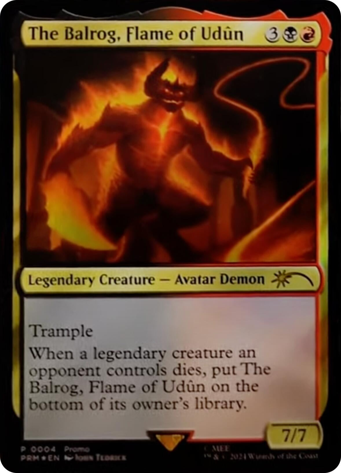Image for The Balrog, Flame of Udun (4) (UMP) - Magic: The Gathering